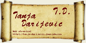Tanja Darijević vizit kartica